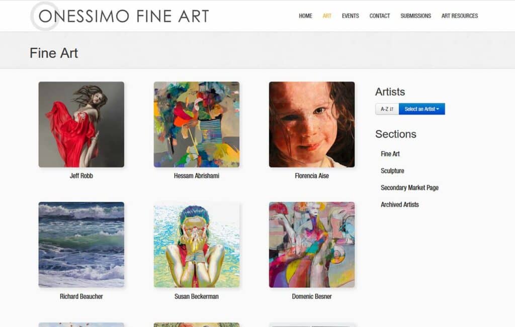 Onessimo fine art 2 - tyler hall tech | website design & development services | fort collins, co | experienced professionals | full stack developer