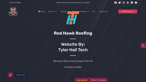 Red hawk roofing 1 - tyler hall tech | website design & development services | fort collins, co | experienced professionals | full stack developer