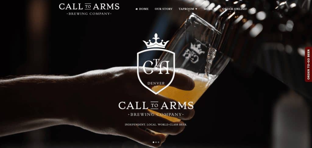 Screenshot 2022 05 27 at 23 13 11 home call to arms brewing company denver colorado min 1 - tyler hall tech | website design & development services | fort collins, co | experienced professionals | full stack developer