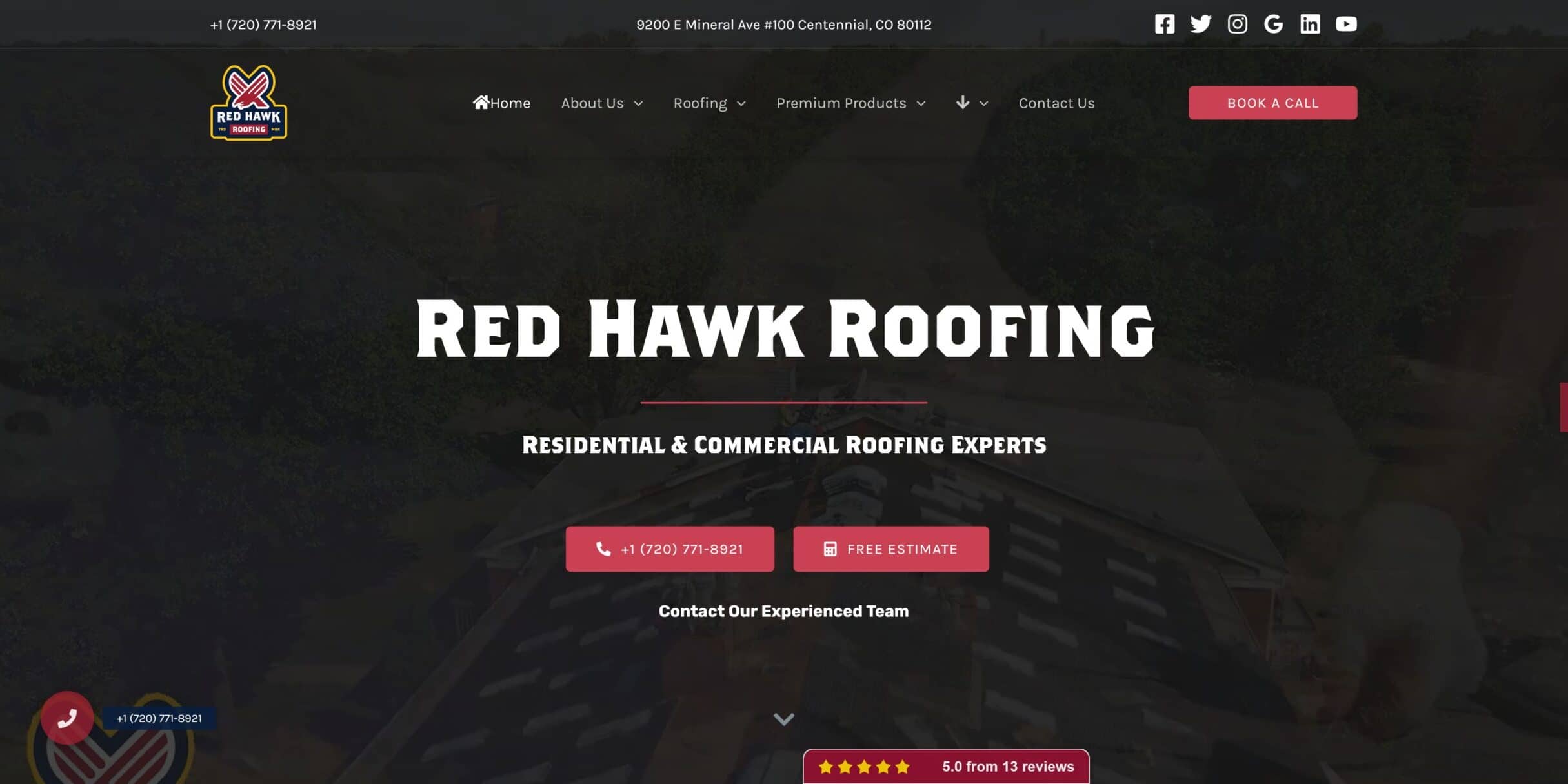 Red hawk roofing - screenshot 1